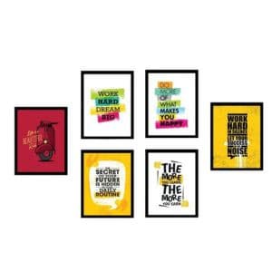 Motivational Quotes Wall Poster(6pcs)